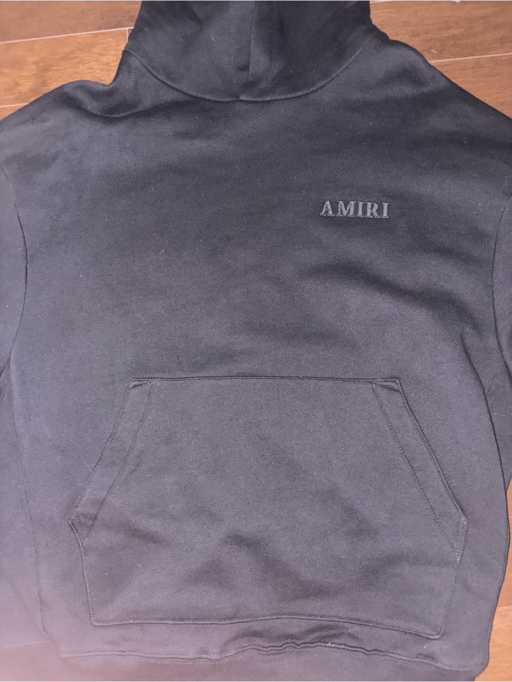 AMIRI Black Embroidered Logo Pullover Hoodie